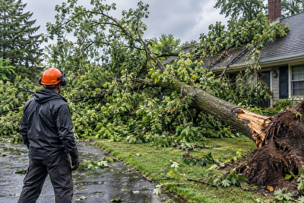 emergency tree service for post storm tree cleanup assessment
